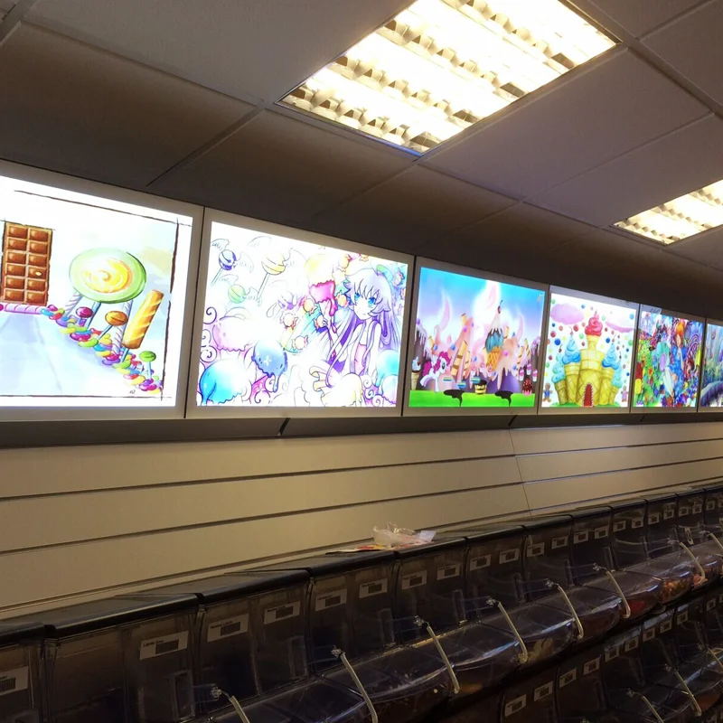 Menu board Adversting Display Magnetic Hanging Wall light box Led Magnetic Light Box Frame Display for A3 size