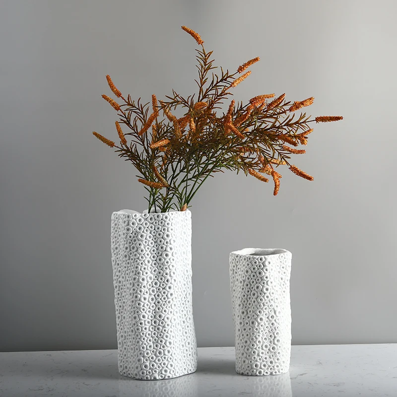 
Northern Europe Light Luxury Simplicity Bedroom Living Room Table Indoor Resin Honeycomb Decoration Vase 