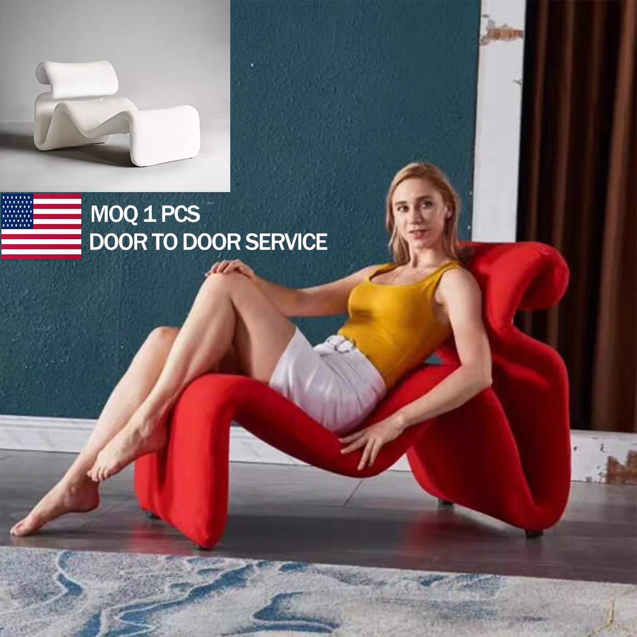 Дизайнерское кресло с абстрактными линиями