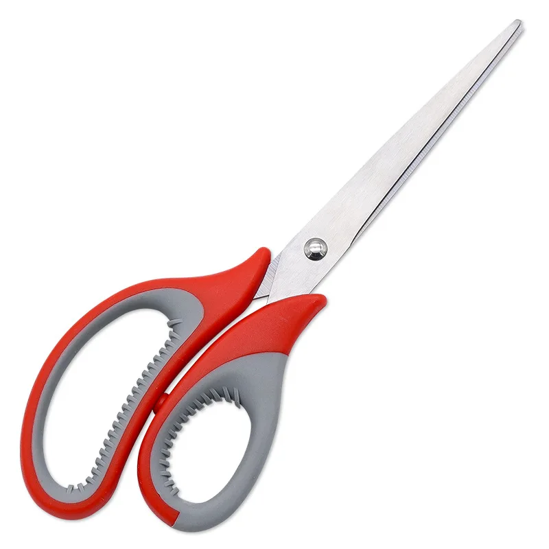 ZY-S0002 Custom Office Scissors 210mm 8inch Rubber Plastic Handle Household Scissors Stainless steel Office Scissors