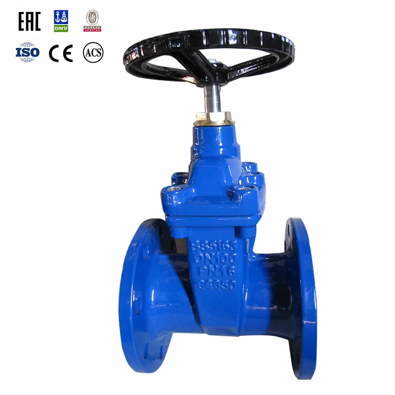 4inch DN100 BS5163 PN16 GGG50 Resilient Seated Handwheel flange gate valve for sale