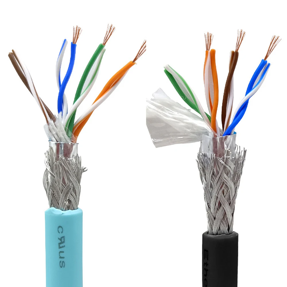 Cat5e cable Network Sftp Rj45 8p8c green yellow Blue black Industrial Ethernet cable