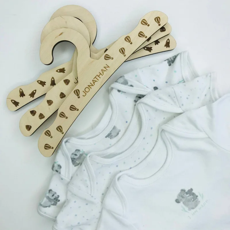 INS kids room decor shooting props creative bow angel wings toddler clothing organize display wooden hanger for baby clothes