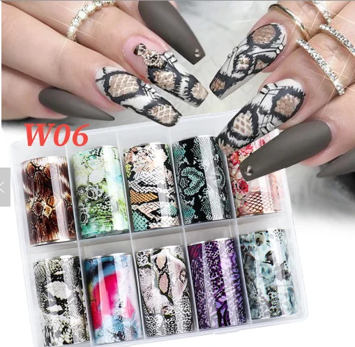 
New Design Beast Animal Snake Skin Nail Decoration Transfer Foil Nail Art Sticker 