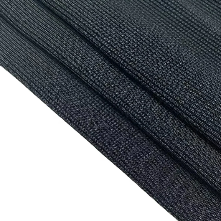 1pc 6mmretch Heavy Weight Polyester Spandex Strip Rib Knitted Polishing Toolunisex Stretch Fabric Rolls Weft Plain Dyed