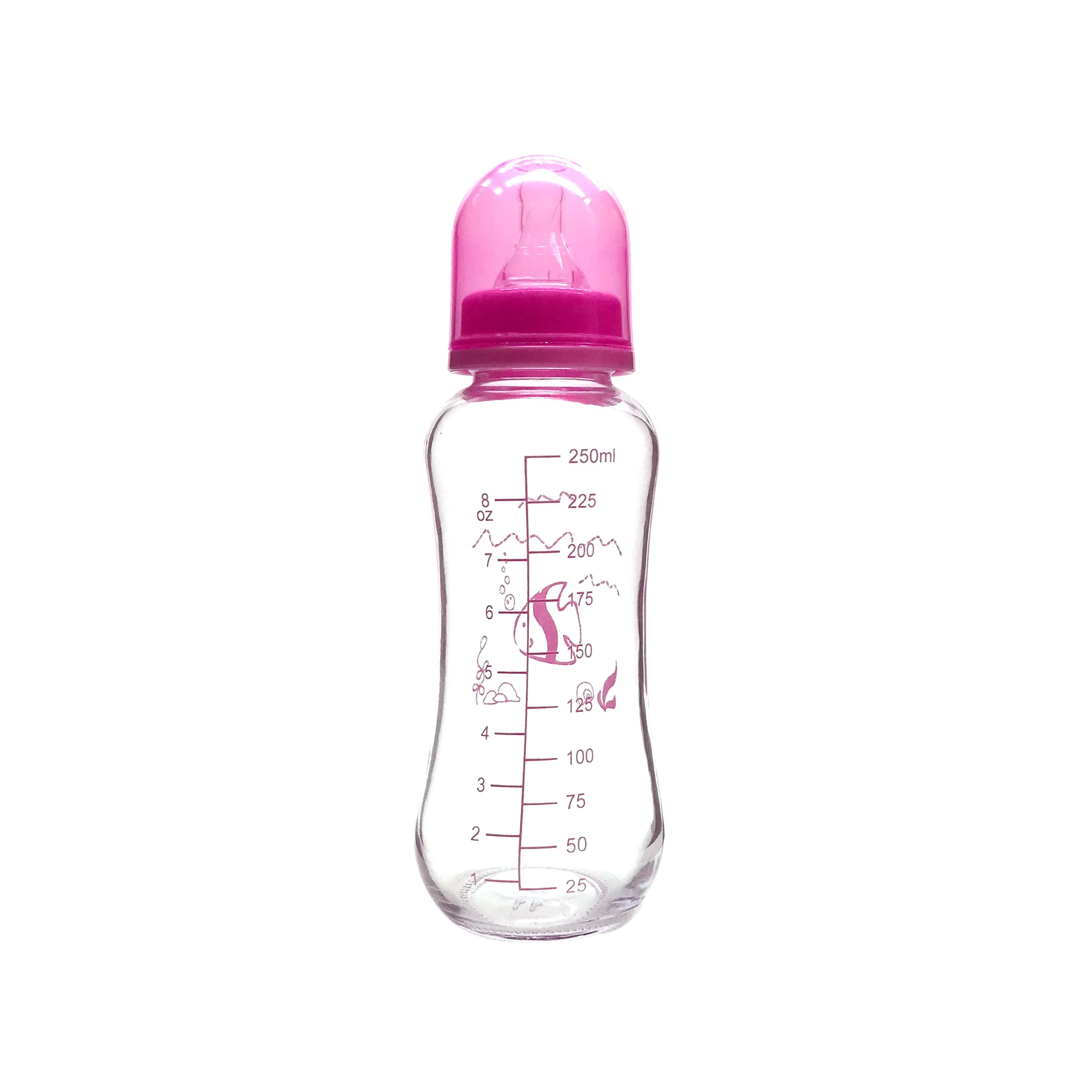 Custom Cheap Borosilicate Glass Baby Bottle Baby Glass Feeding Bottle