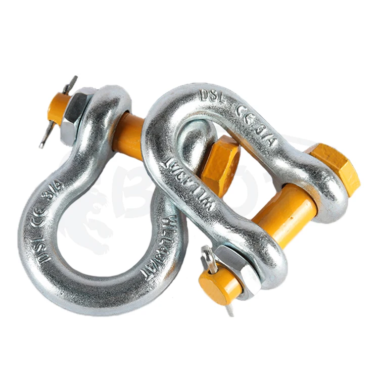 BAOT Steel Forged Ring Clevis Lifting Rigging Anchor Bow Shackle with Screw Pin