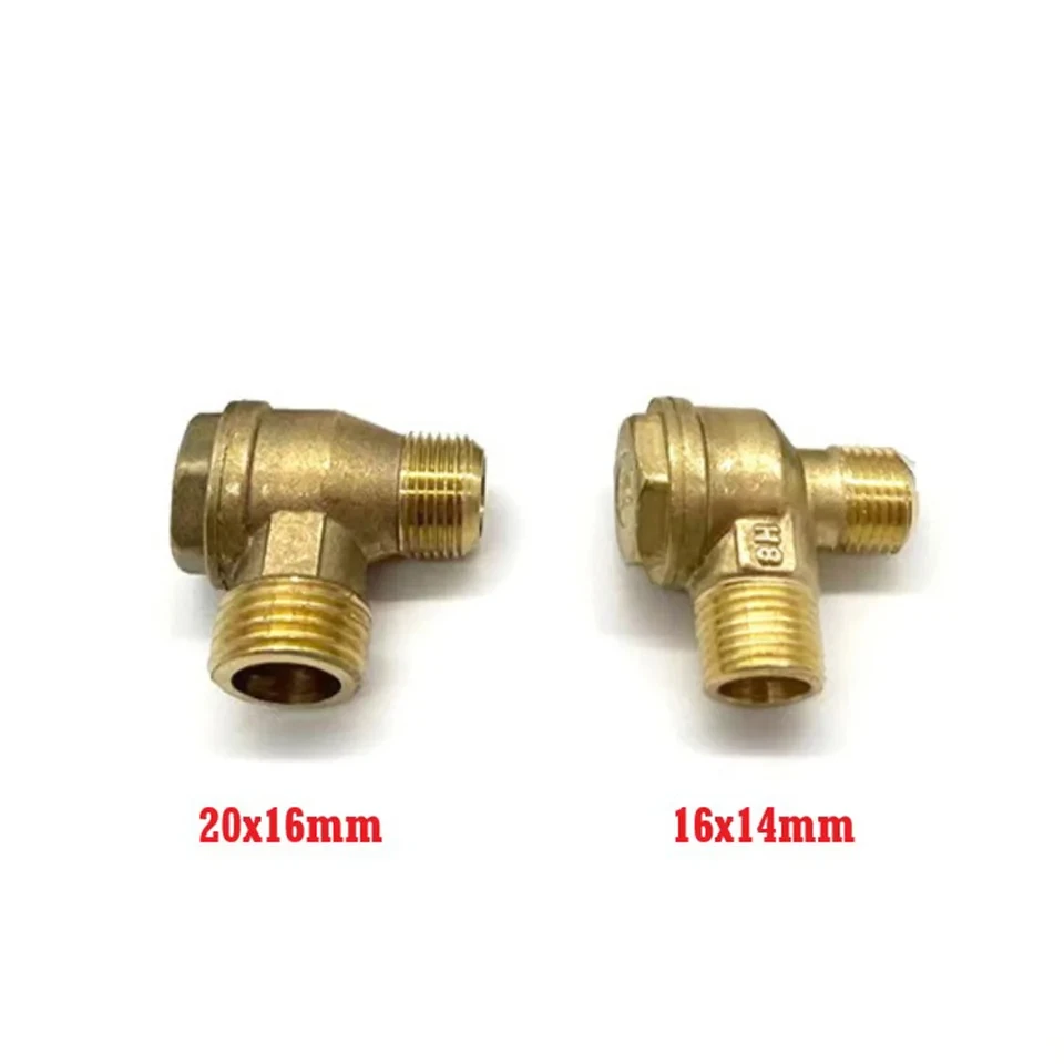 Air Compressor One-way Check Valve 2 Port Brass Male Threaded Check Valve Connector Tool For Air Compressor Valve