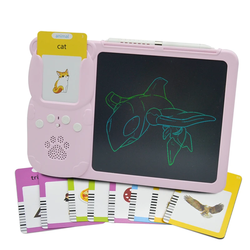 Learning Interactive 112 Pcs Cards 224 Words Enlightenment Toy Smart Puzzle Bilingual 2 In 1 Preschool Sight Voice Portable