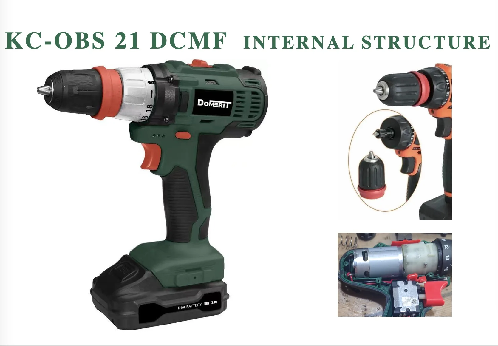 DoMERIT 21V New Design Power Hand Cordless Drill Li-ion battery  Electric Tool  for bits screwdriver