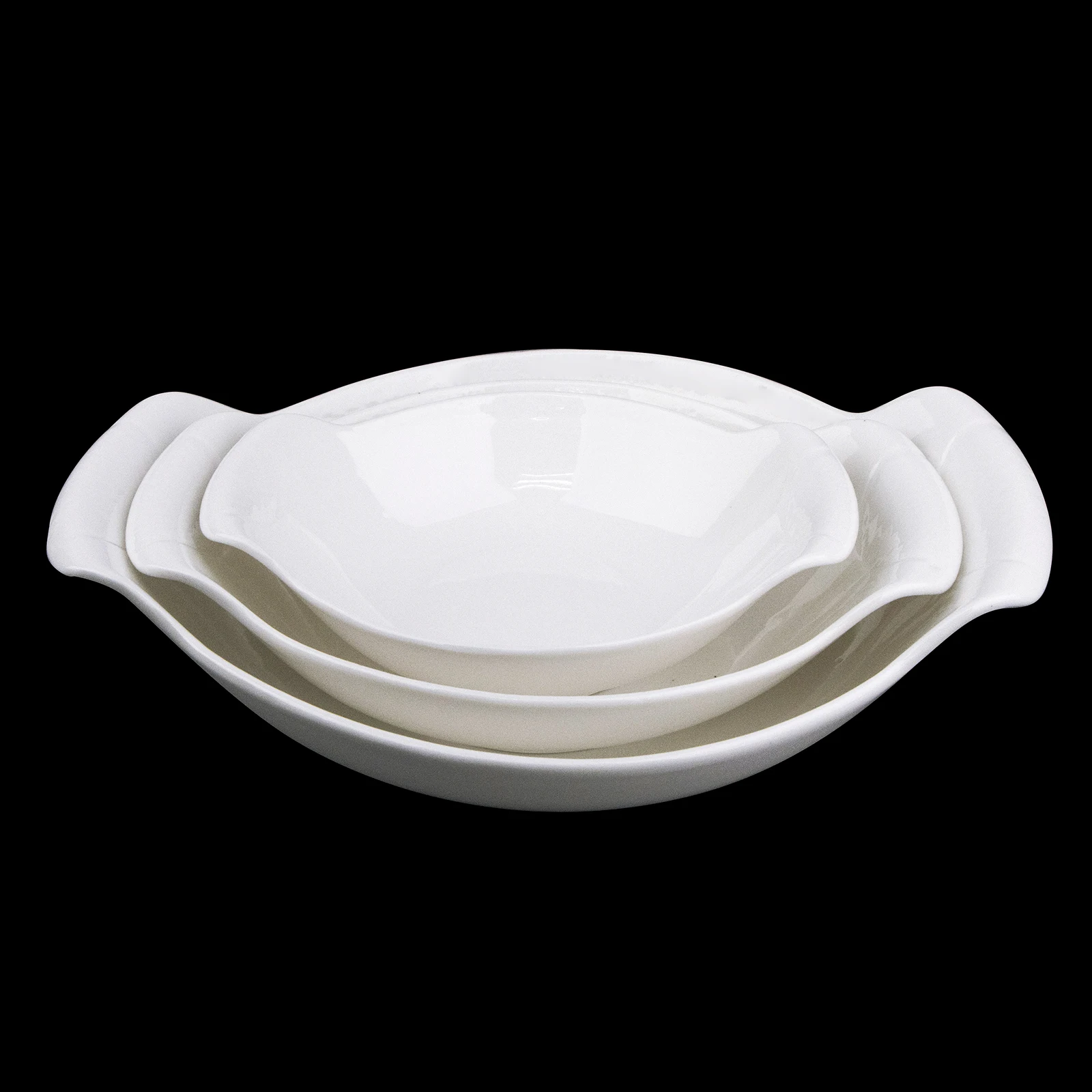 China Manufacture Baking Dishes Porcelain Boat Plate Baking Plate