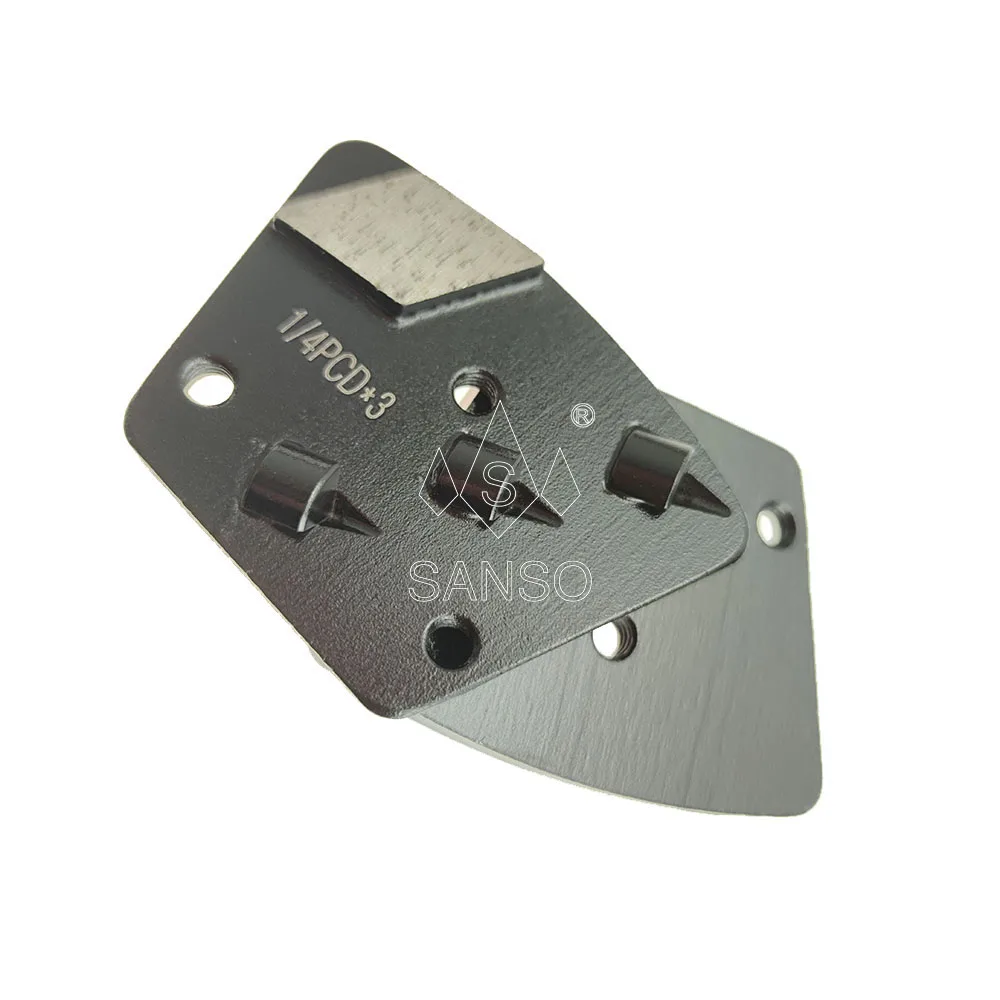 SANSO Diamond Trapezoid Metal Bond Grinding Plate PCD Grinding Pads For Concrete Polishing