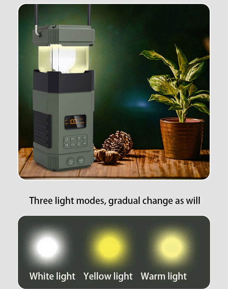 2022 new product Emergency Weather broaast radio Camping light camping light Usb Sd Rechargeable Antenna Fm Radio