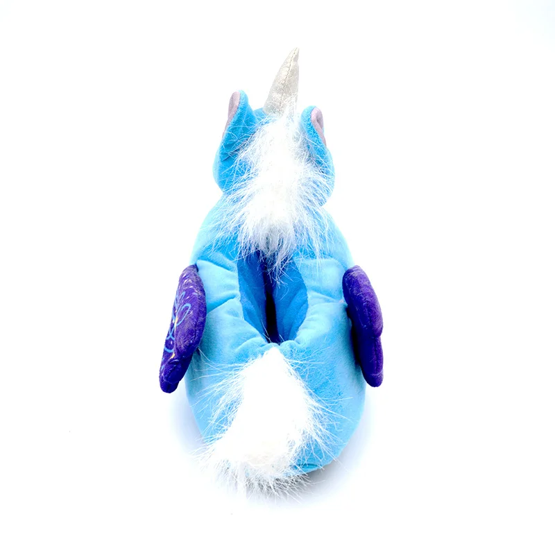 3D Cartoon Unicorn Warm Cotton Slippers Custom Home Cute And Fluffy Animal Print Slippers High Quality Shoes