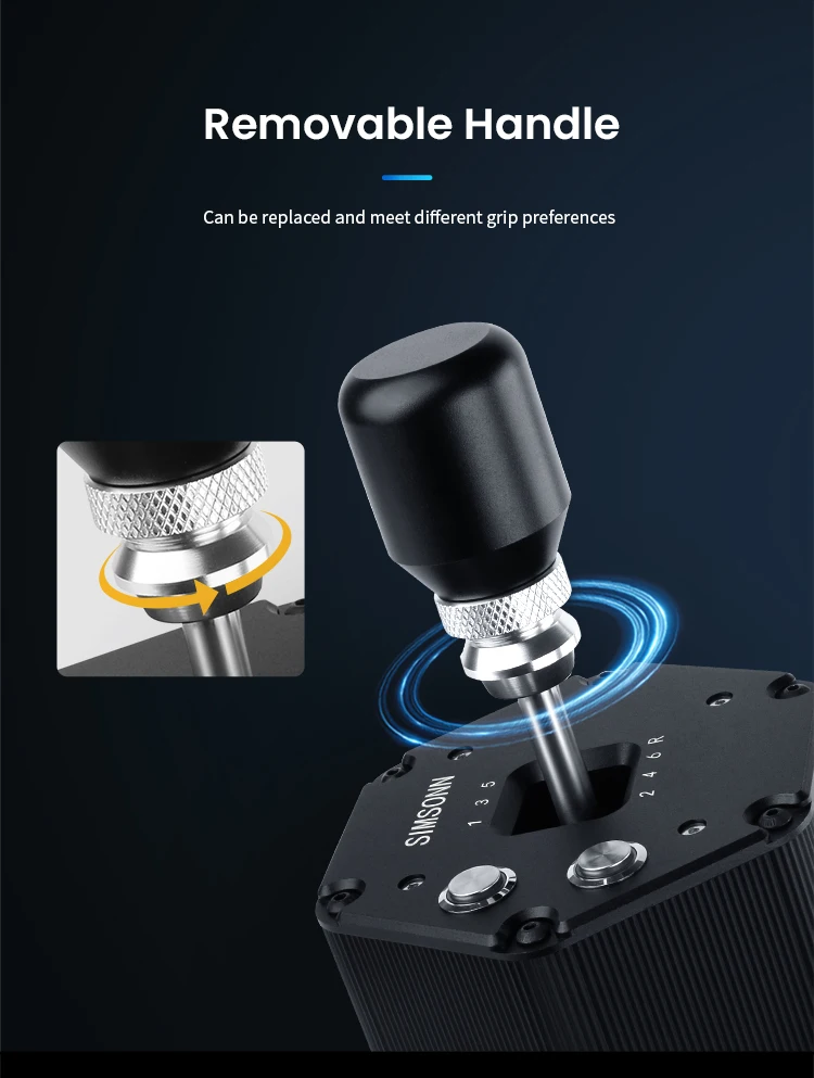 SIMSONN 6+R H Gear Shifter High-Precision Racing Gear Shifter for Sim Racing Enthusiasts - Perfect for Xbox/PC Setup