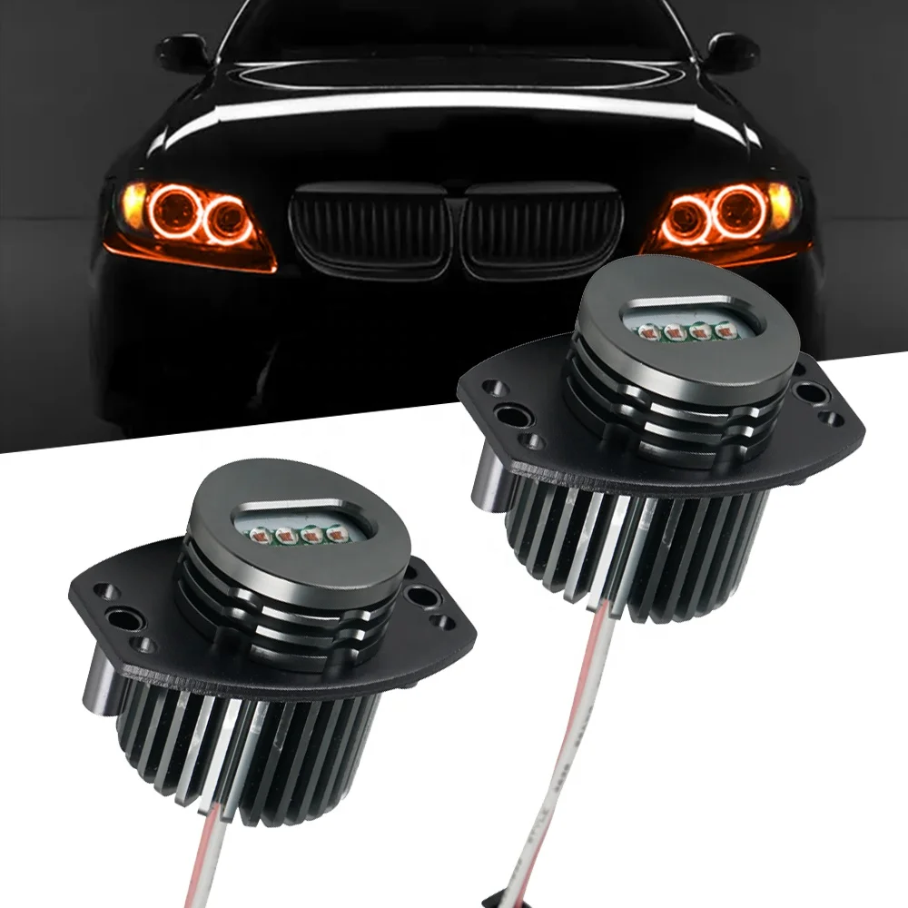 Bevinsee 12V LED Angel Eyes Halo Headlight Bulbs For BMW 3 Series E91 E90 E92 E93 X5 E70 Z4 E89 Headlight LED Bulbs #63117161444
