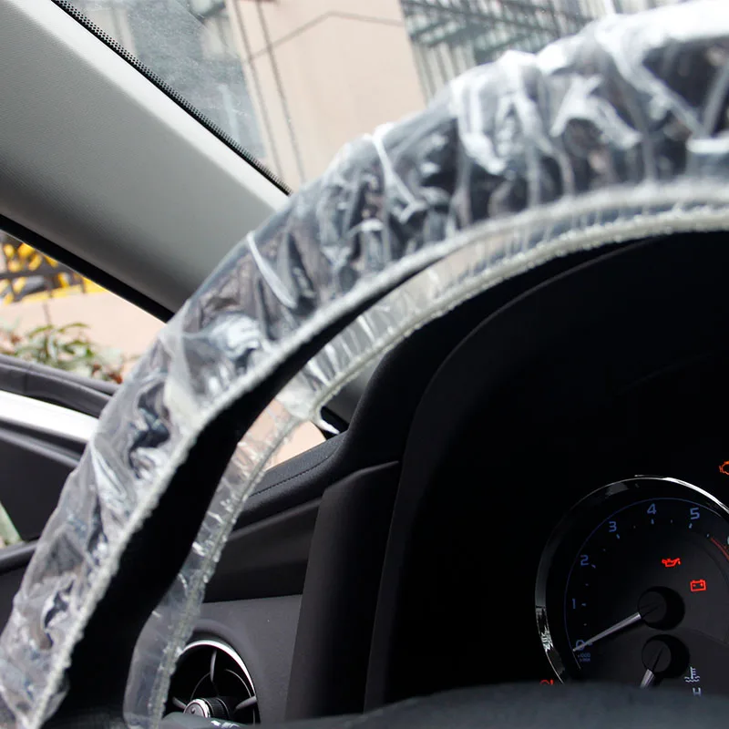 Custom Universal Disposable Plastic Car Steering Wheel Cover, Steering Wheel Protectors for Automotive Service