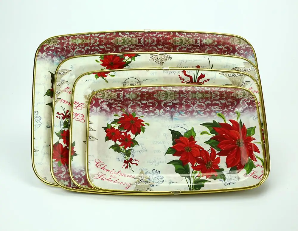 Rectangular printing  decor Tray christmas tray promotion trays