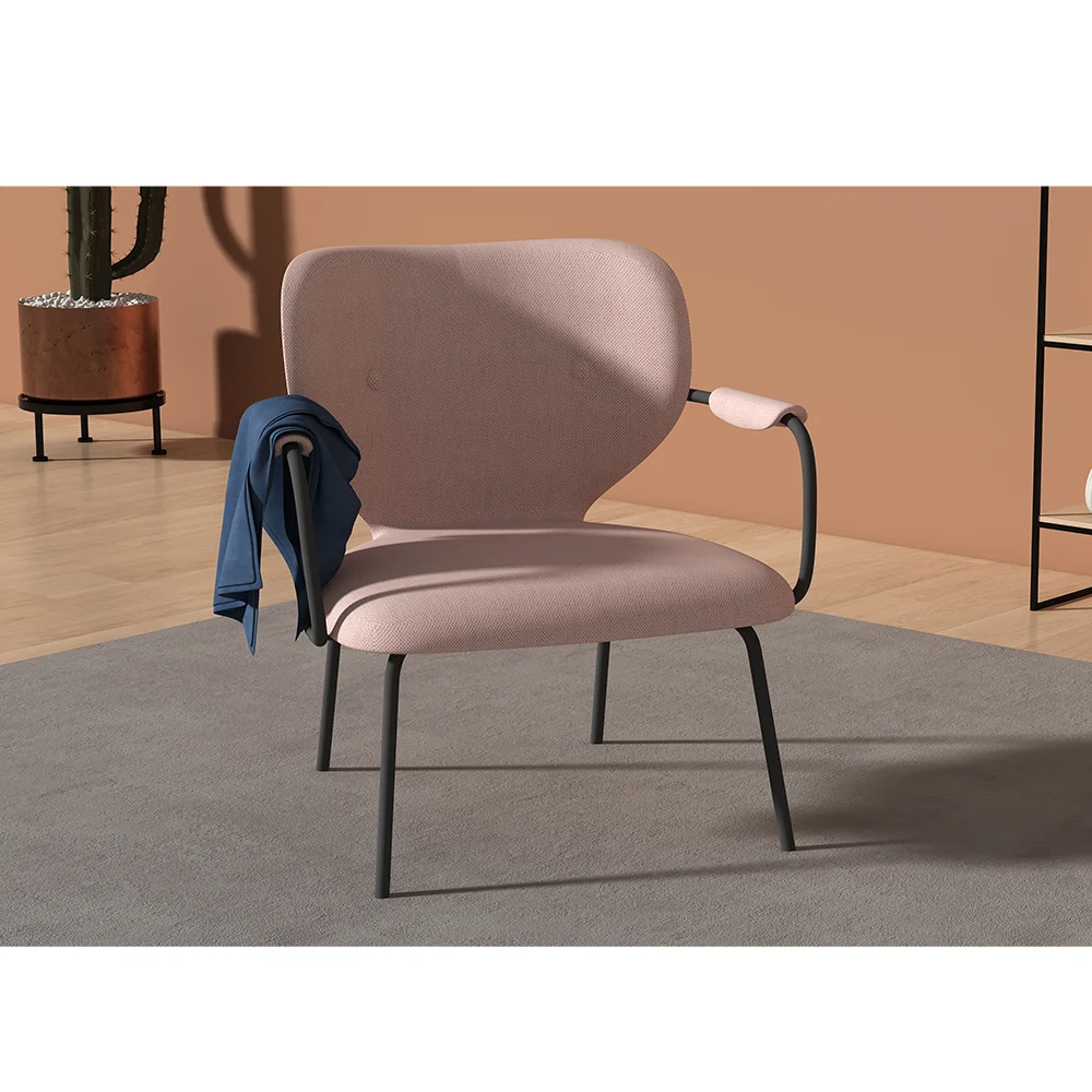 Exquisite Workmanship Fabric PU Leather Upholstered Mall Furniture Arm Dining Chairs