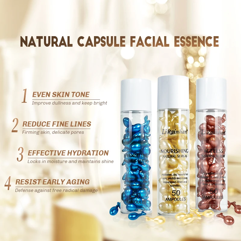 Placenta Capsules Face Serum Resist Early Aging Whitening Essence Hydrating Firming Skin Repair Essence Cosmetics
