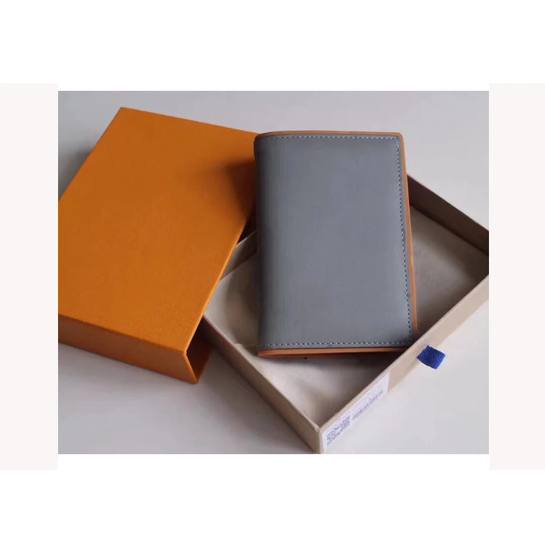 Factory Wholesale Retail Luxury Designer Unisex Grey Cash Cardholder Men Top Mirror Quality Wallet For Women