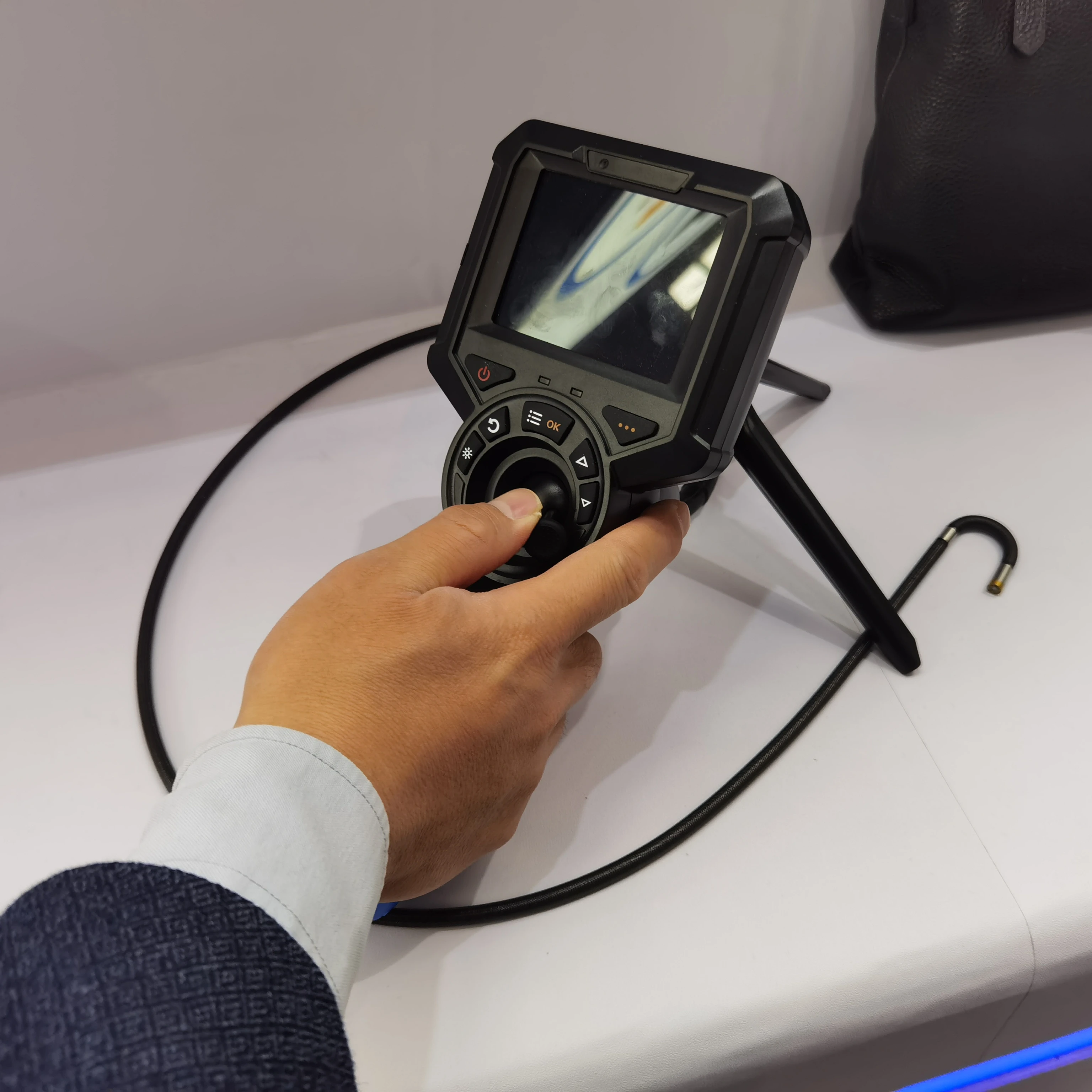 Industrial Videoscope Camera with 3.9mm Camera lens, 3.0 Meters working cable length, Joystick 360 degrees.