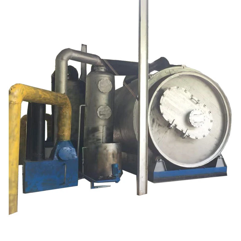 Plastic and tyre pyrolysis plant Waste plastic to biodiesel plant Tire cutter machine for pyrolysis oil plant