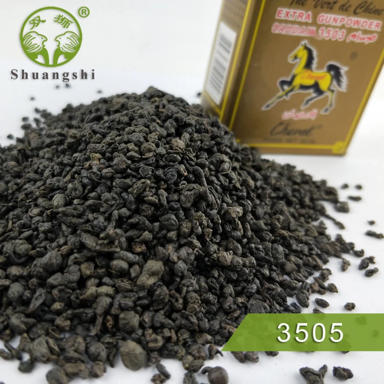 gunpowder green tea 3505  blend tea in ball type from China tea factory