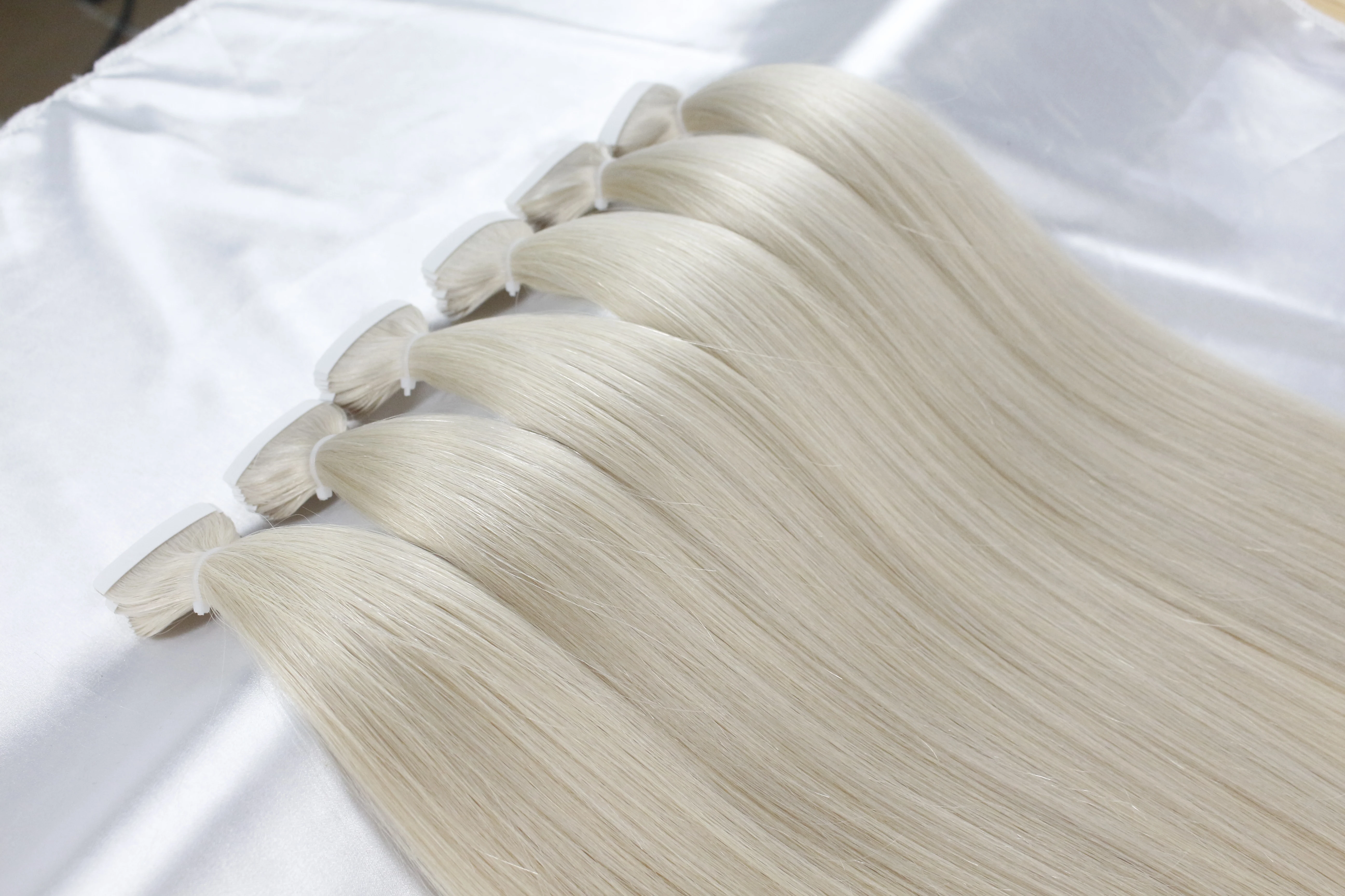 Russian 100% Vietnamese Raw Réal  Henane Cassette Tape Hair Claw Blonde 24 Inch Estape In Hair Extensions 100 Human Hair