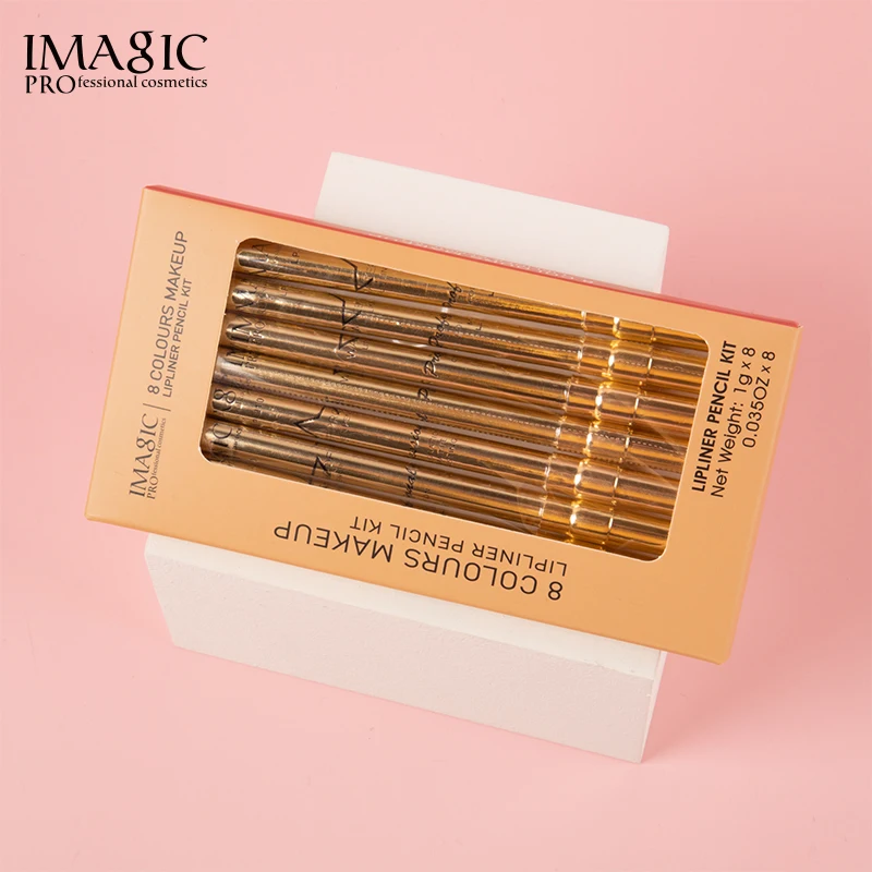 IMAGIC 8color matte easy to color Lip pencil long lasting waterproof nude Lip pencil