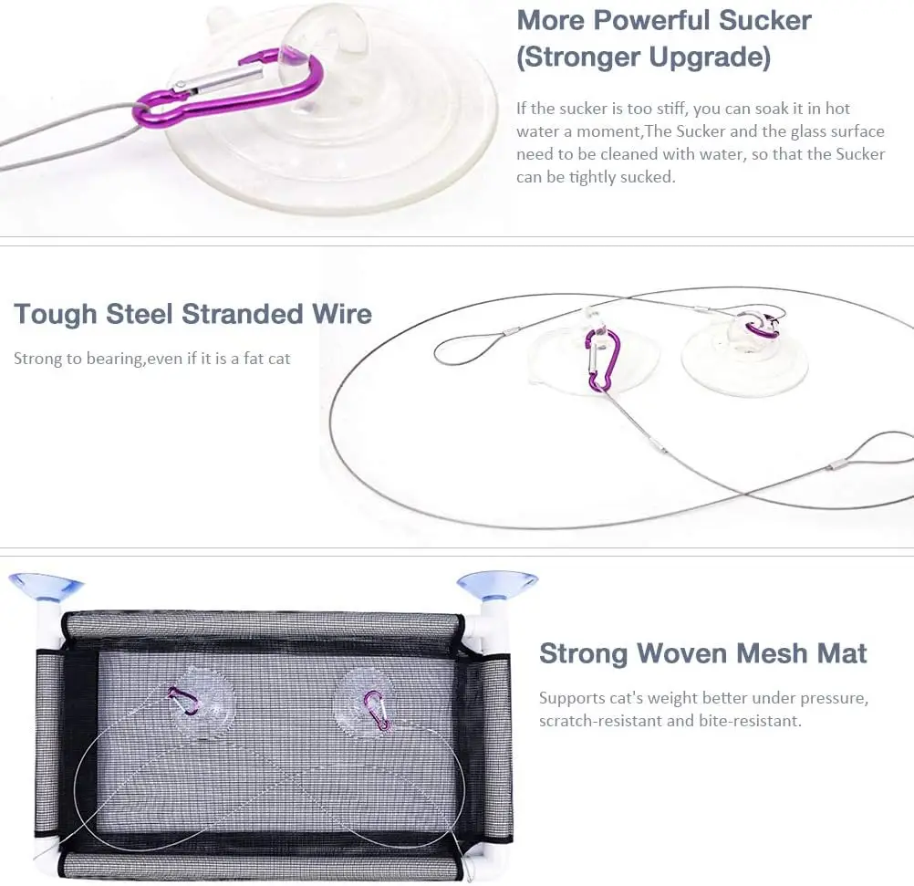 Hamacas Para Gatos Hammock Cat Window Hanging Bed for Indoor Cats