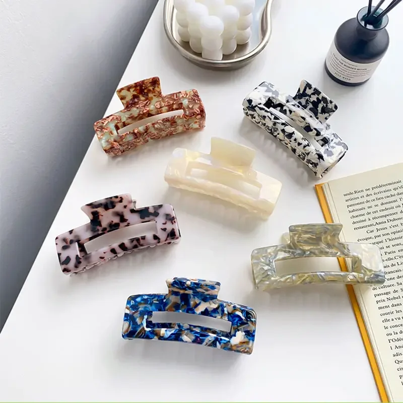 Hawaiian Style Fashion 39 Colors Acrylic Large XL Acetate Hair Claw Clips 10.5CM for Woman