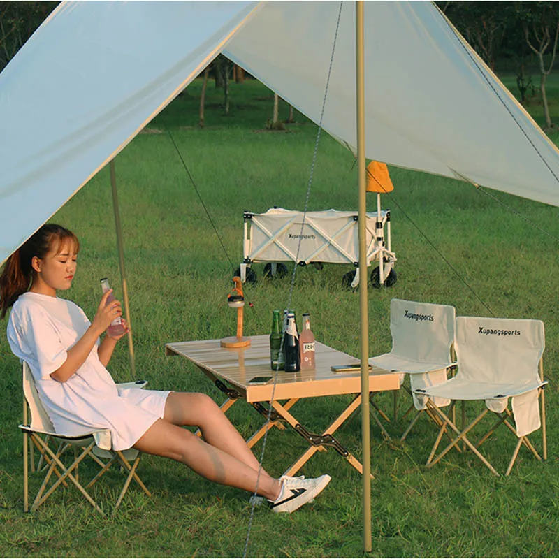 Foldable Dinning Table Outdoor Picnic Metal All Aluminium Portable Joint Design Multifunctional