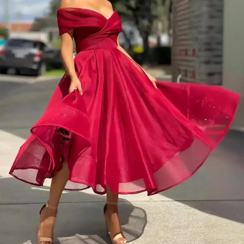 10704-MX50 Formal Gowns Three Colors Pleated Loose Long Strapless Evening Dresses Women