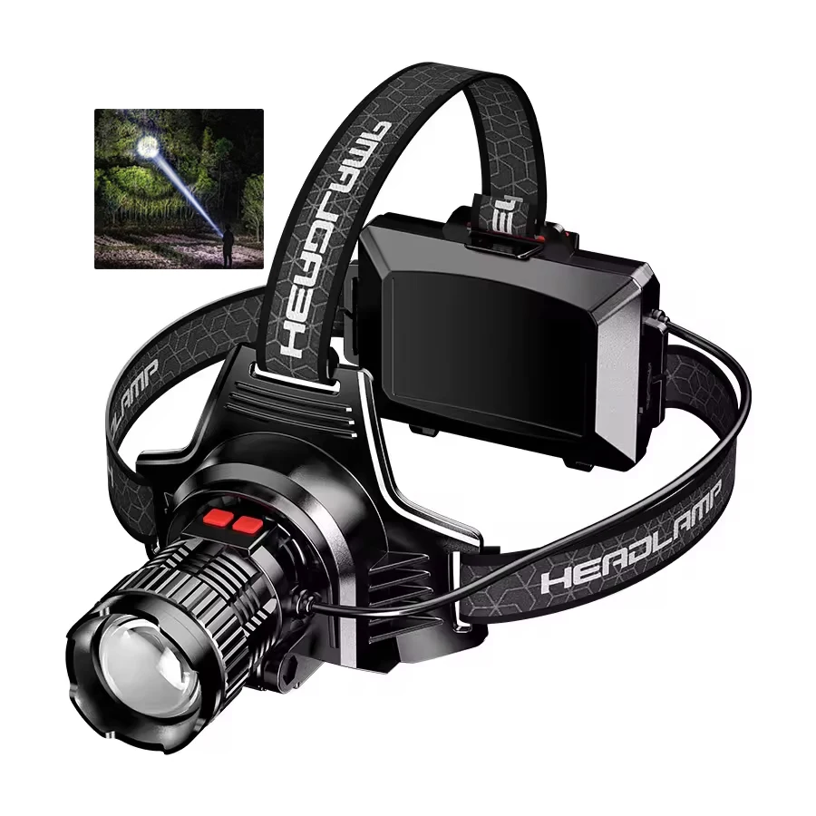 Head mounted mining lamp with small electric fan USB charging scalable white laser LED Waterproof Headlamp Flashlight