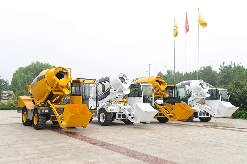 self loading dumping mobile concrete mixer with 4m3