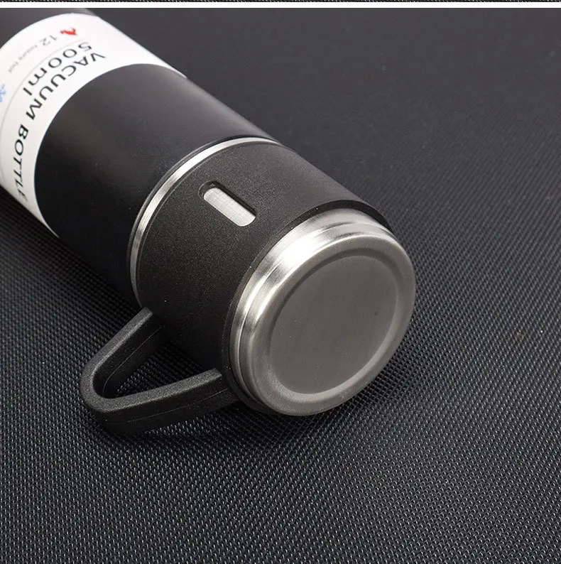 New Stainless Steel Vacuum Flask Travel Mug Set Sport Water Bottle Gift Box Set Large Capacity Travel Double Wall Vacuum Bottle