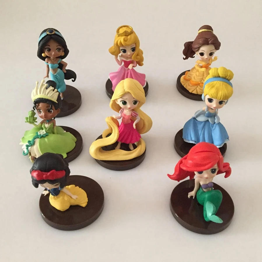 Princess Girls Action Figure Jasmine Cinderella Cute Girls Cake Decoration Decoration
