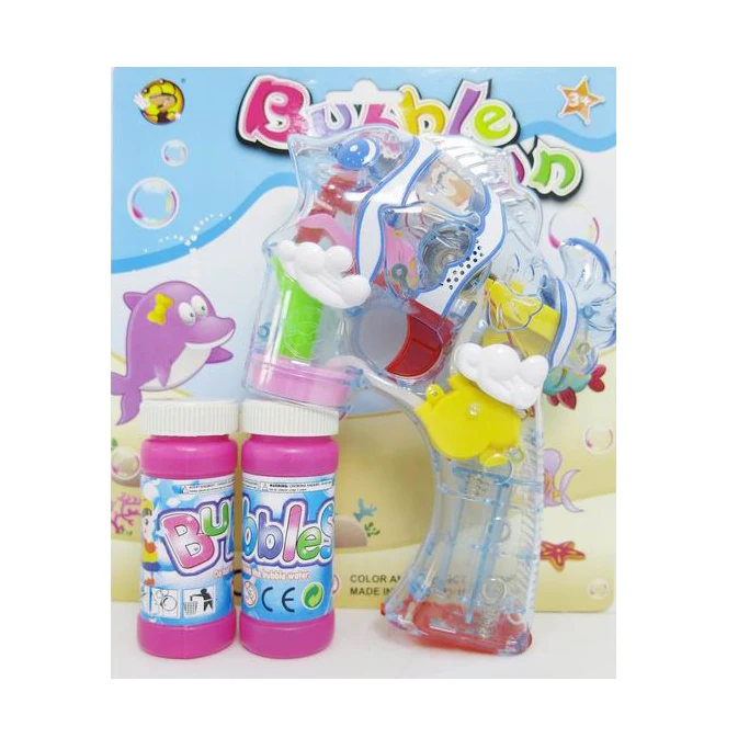 Summer toy transparent gun bubble gun with music