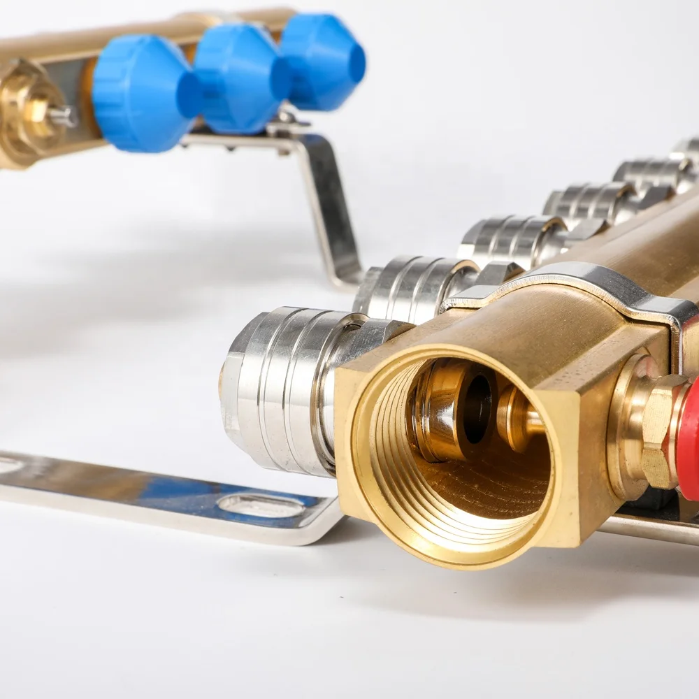 Underground Floor Plumbing Manifold Floor Heating Systrm Brass Water Manifold