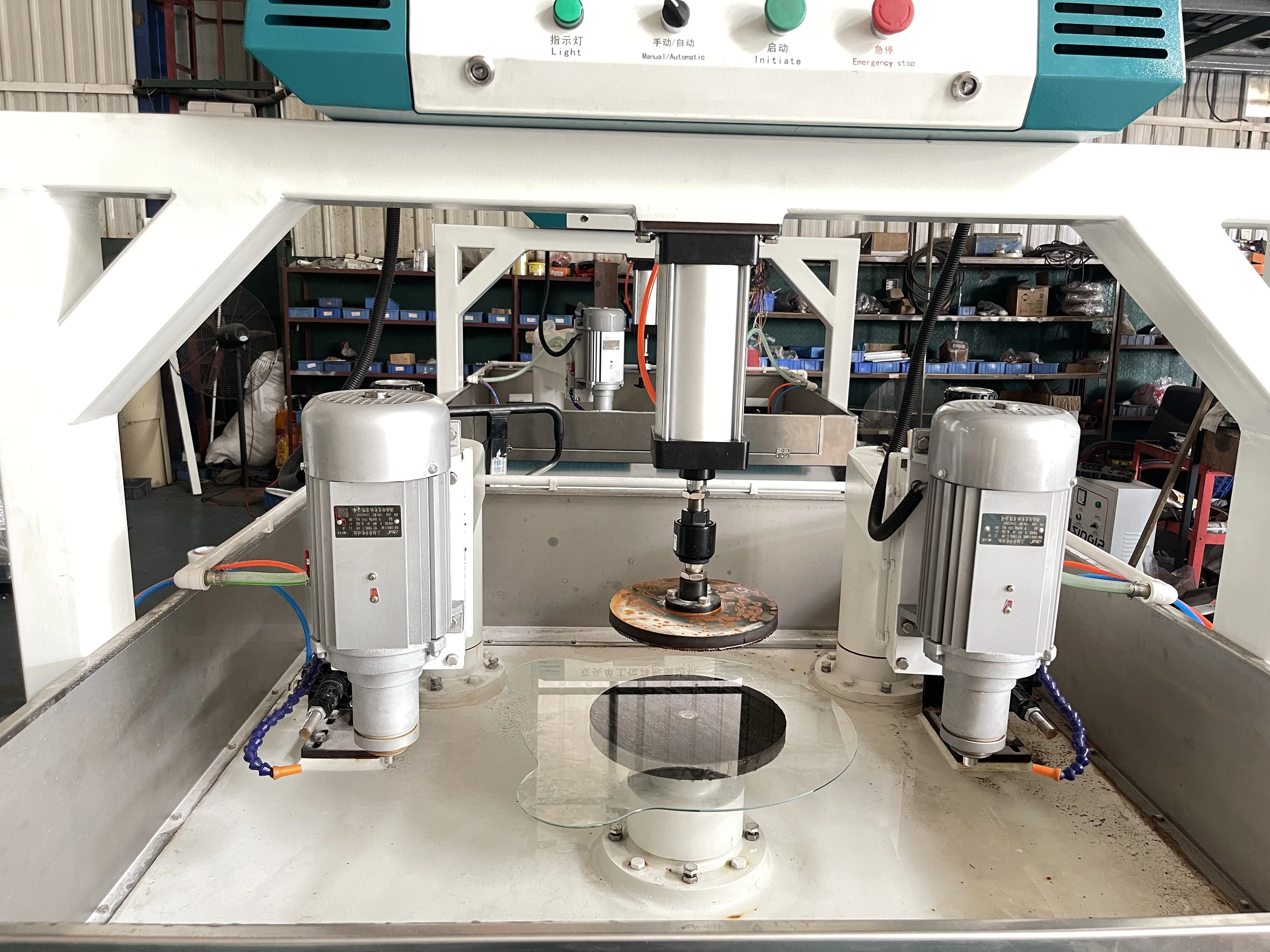 Easy control High Precision Smart Led Mirror round Automatic Glass Machine round glass shape edging machine