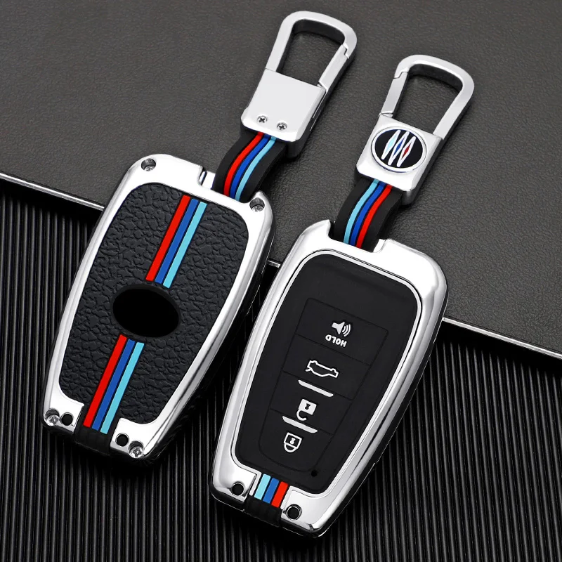 Remote Zinc Alloy Car Key Case Cover For Toyota Prius Camry Corolla CHR RAV4 Land Cruiser Prado Protector Shell Fob 2 3 4 Button