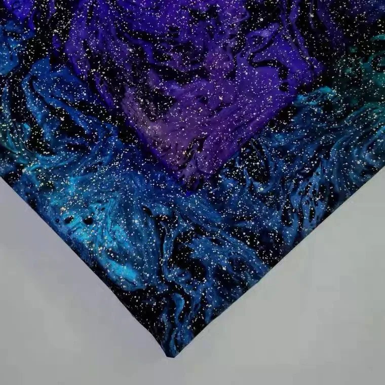 Customized Shimmer Glitter Starry Waterproof Tear Resistant Coated Polyester Pongee