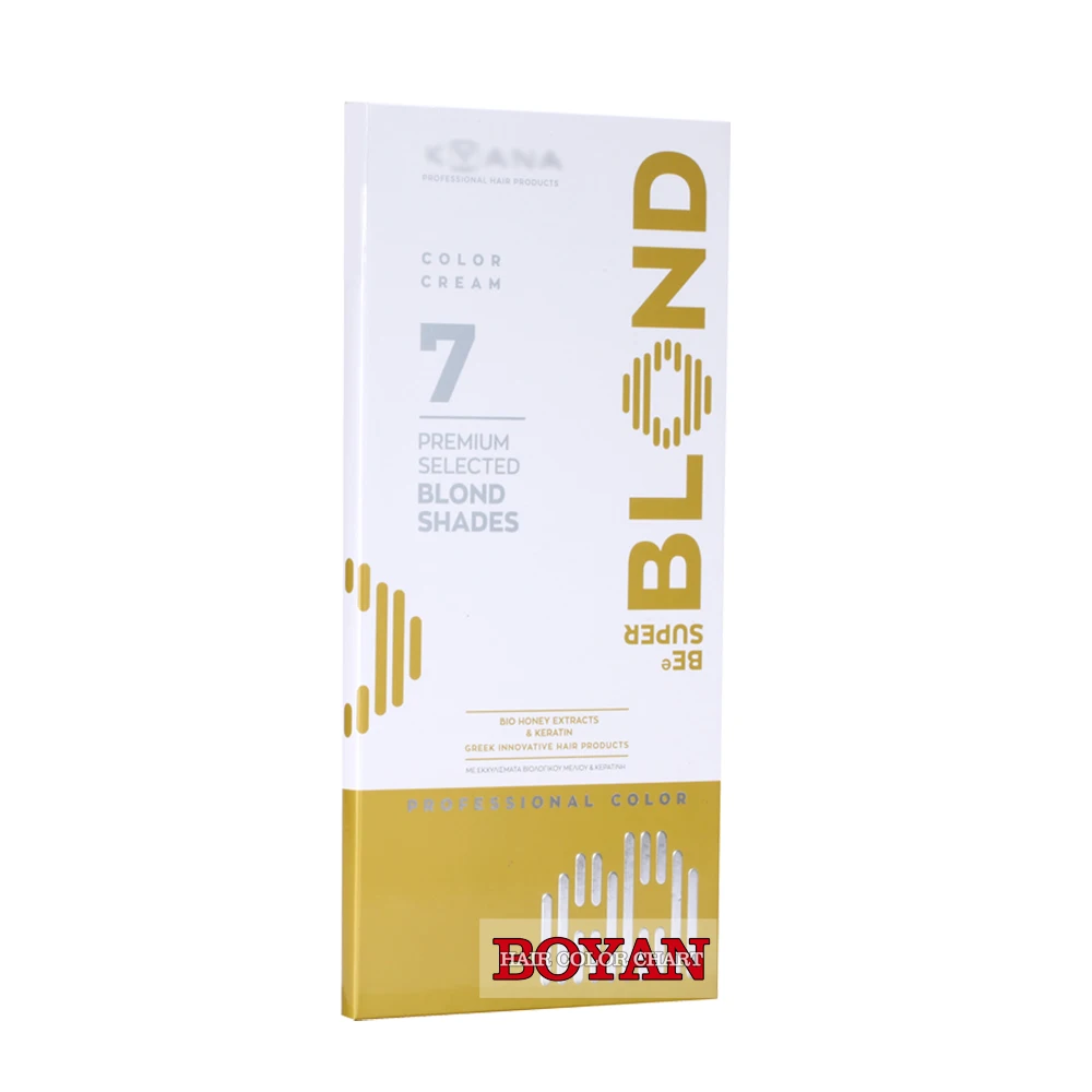 Exquisite and speciality 2-page hair dye color swatch chart for hair cream