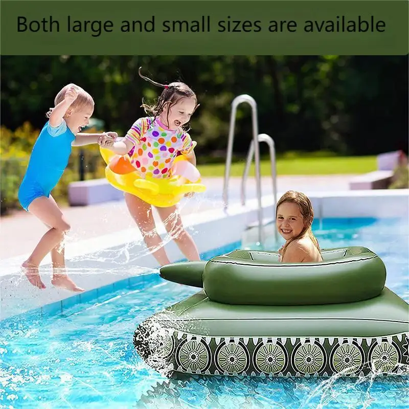 Ready to Ship Inflatable Tank Pool Float Swimming Pool Toys Inflatable Weapon with Water Gun for Kids and Adults