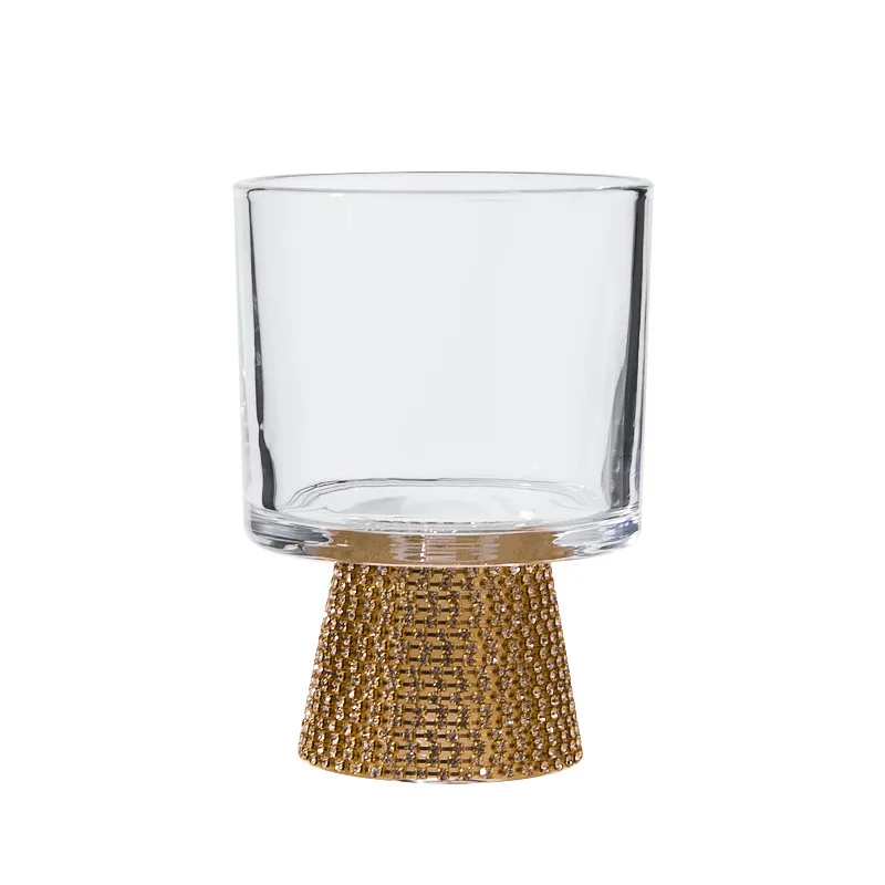 diamond custom stemless red wine glass cocktail glass unique crystal drinking glass