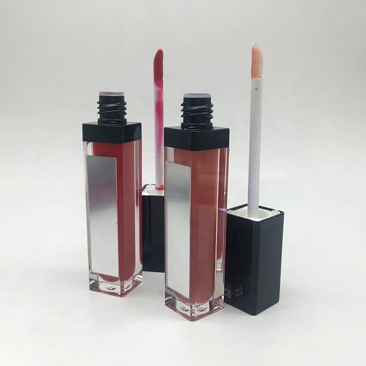 
factory price LED with mirror lip shine lip gloss high quality can choose bottles and box 