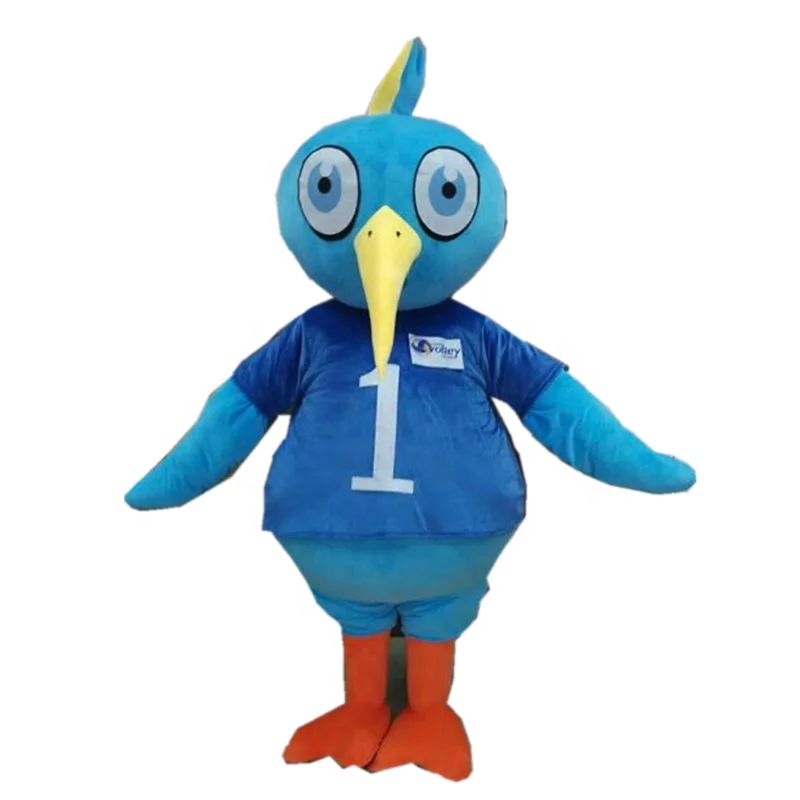Blue woodpecker mascot costume/bird mascot costume