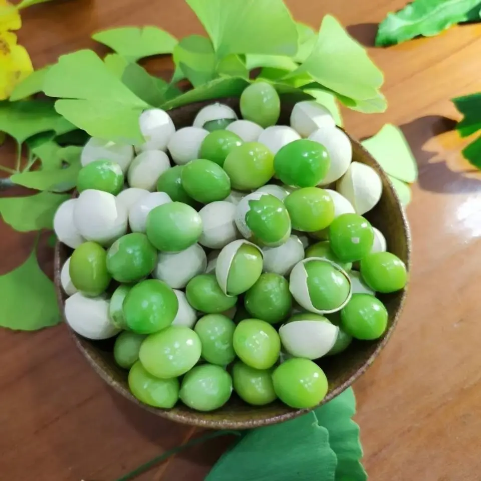 2023 Supplier lot occurrence of ginkgo white kernel unbleached wild ginkgo fruit