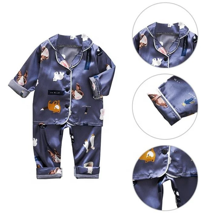 
2021 Factory Price Custom Baby Girls Short Sleeve Sleepwear Cartoon Print Pajamas 2 Sets 